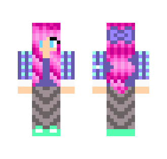 Pinked Hair Anime Girl