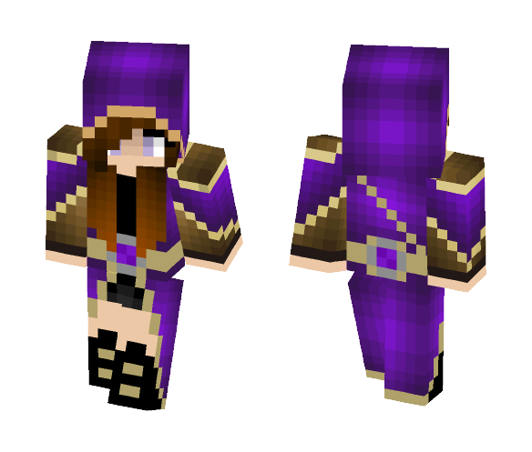 Download Free mage girl purple Skin for Minecraft image 1 mage girl purple - Girl Minecraft Skins - image 1