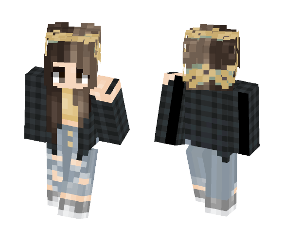 Download Free Hipster Girl Skin for Minecraft image 1 Hipster Girl - Girl Minecraft Skins - image 1