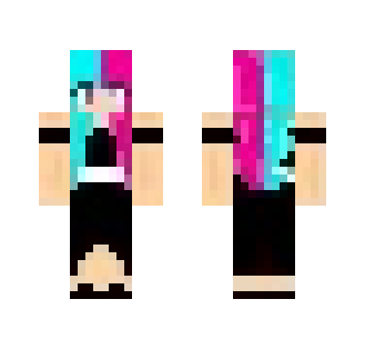 ???? Turquoise And Pink ???? - Female Minecraft Skins - image 2