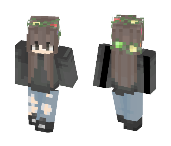 » Rainbow Flower Crown! « - Flower Crown Minecraft Skins - image 1