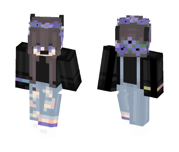 Purple Casual - Female Minecraft Skins - image 1