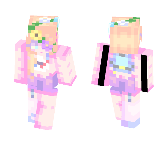 Download Free Flower Fiasco// OMG POPREEL Skin for Minecraft image 1 Flower Fiasco// OMG POPREEL - Female Minecraft Skins - image 1