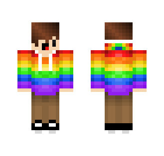 Rainbow Derp (Remake) - Male Minecraft Skins - image 2