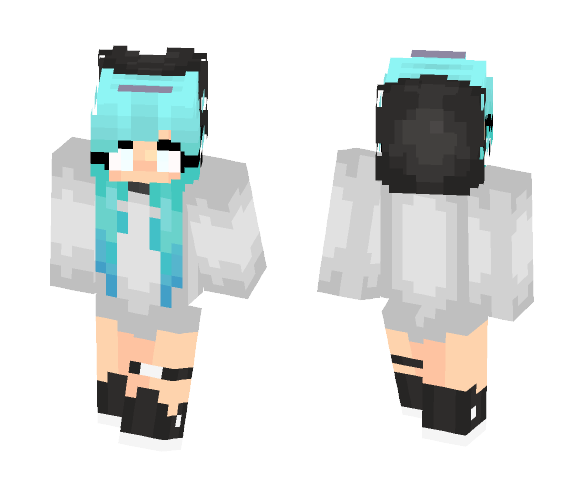 • Åqüā Hûmãn • - Female Minecraft Skins - image 1