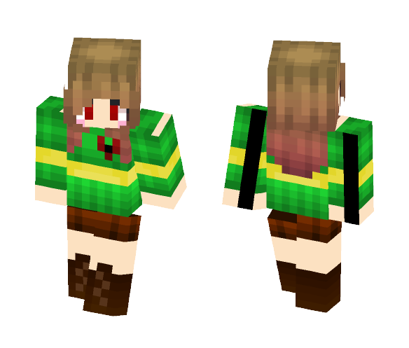 Chara~Undertale~Reshading AGAIN - Female Minecraft Skins - image 1