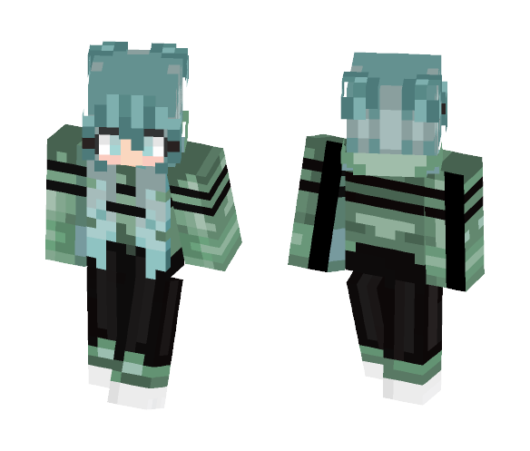 Download Free Blues,Greens and black Skin for Minecraft image 1 Blues,Greens and black - Female Minecraft Skins - image 1