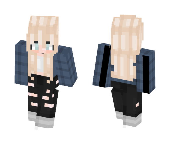 Download Free Casual Girl (Blonde) Skin for Minecraft image 1 Casual Girl (Blonde) - Girl Minecraft Skins - image 1