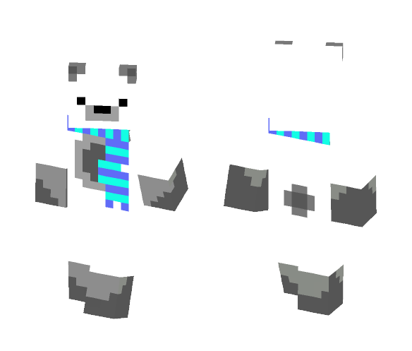 Download Free Polar Bear with Scarf Skin for Minecraft image 1 Polar Bear with Scarf - Male Minecraft Skins - image 1