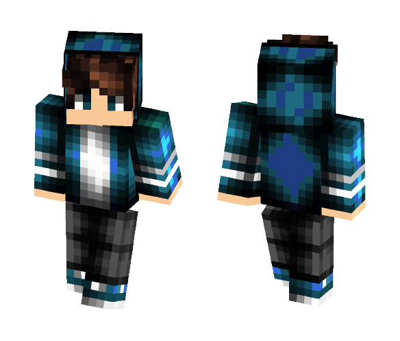 Download Free Blue hoodie Skin for Minecraft image 1 Blue hoodie - Male Minecraft Skins - image 1