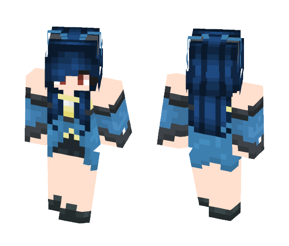 Download Free Lucario Girl Skin Skin for Minecraft image 1 Lucario Girl Skin - Girl Minecraft Skins - image 1
