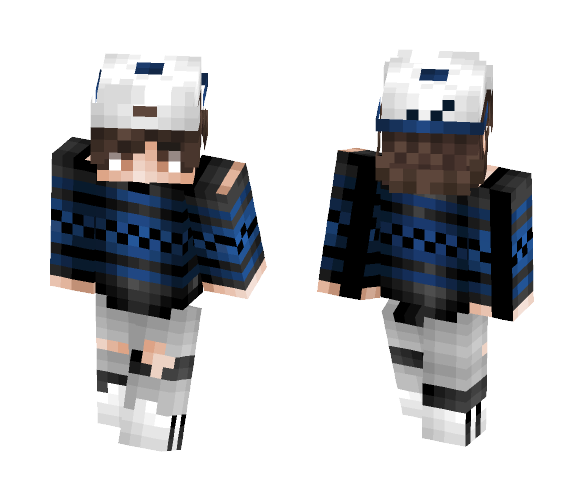 Cute Blue sweater (Best Skin) - Male Minecraft Skins - image 1