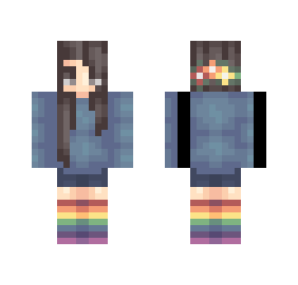 i'm really obsessed with rainbows. - Female Minecraft Skins - image 2