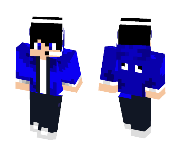 Blue Gaming Squid Man - Male Minecraft Skins - image 1