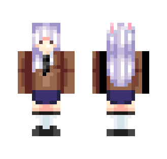 A sad rabbit girl