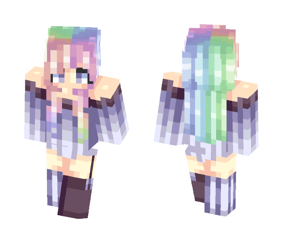 rainbow waves - Female Minecraft Skins - image 1