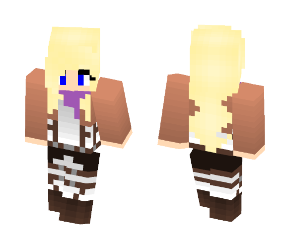 Attack on Titan Blond Mikasa Parody - Female Minecraft Skins - image 1