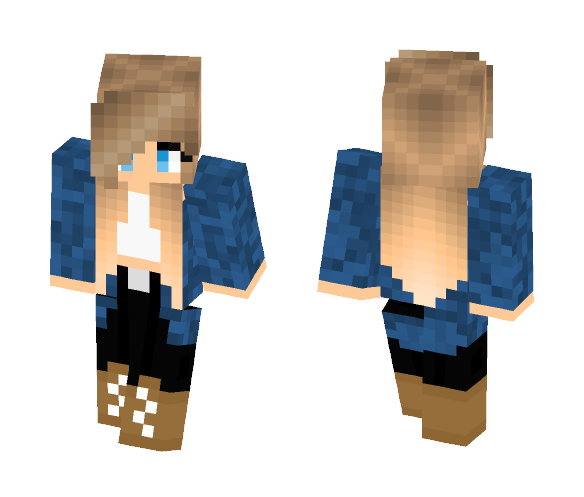 Download Free girl in blue sweater Skin for Minecraft image 1 girl in blue sweater - Girl Minecraft Skins - image 1