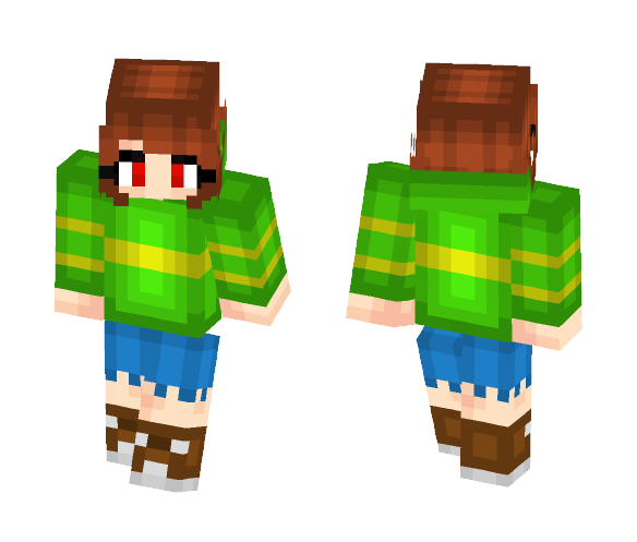 BadTimeTale Chara - Female Minecraft Skins - image 1