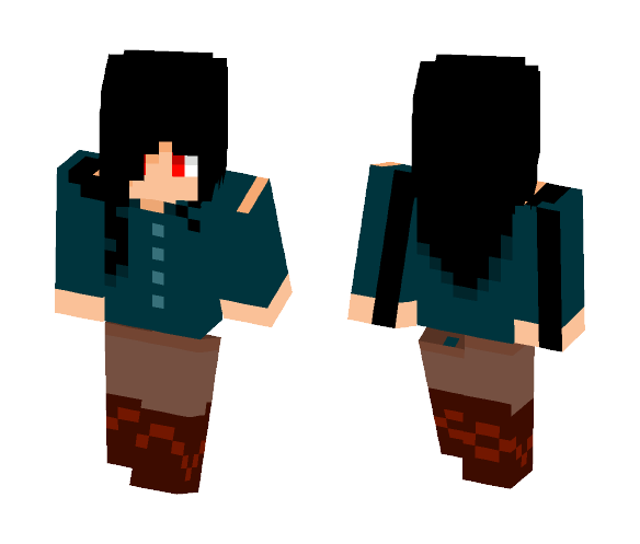 Red eyed girl - Girl Minecraft Skins - image 1