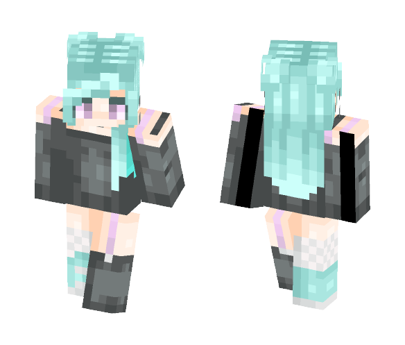 Pastel Goth // test shading - Female Minecraft Skins - image 1