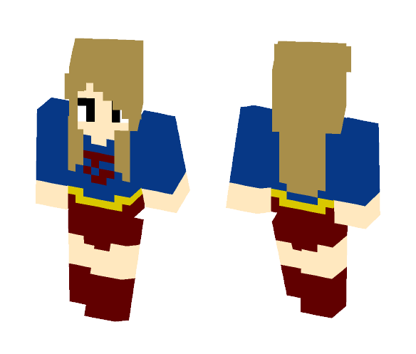 Download Free Supergirl: CW - MrFlameYT Skin for Minecraft image 1 Supergirl: CW - MrFlameYT - Female Minecraft Skins - image 1