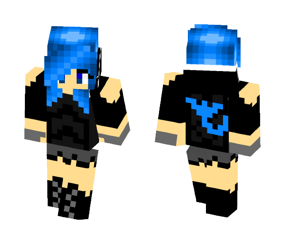 Download Free Team Mystic Girl Skin for Minecraft image 1 Team Mystic Girl - Girl Minecraft Skins - image 1