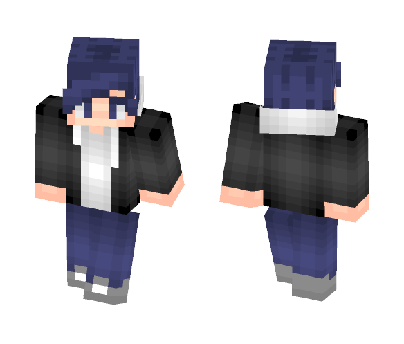 Blue Hair Skater - Male Minecraft Skins - image 1