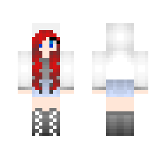 White hoodie yeah yeah - Female Minecraft Skins - image 2