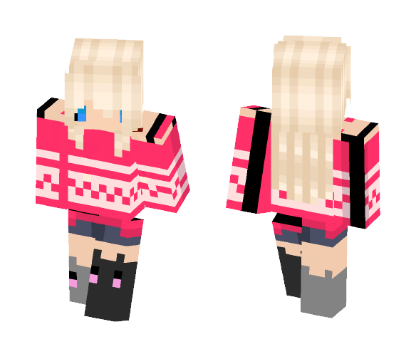 homemade skin. i made it well (jk) - Female Minecraft Skins - image 1
