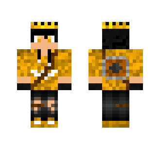 Ω R3tr0 Ω The Golden Warrior - Male Minecraft Skins - image 2