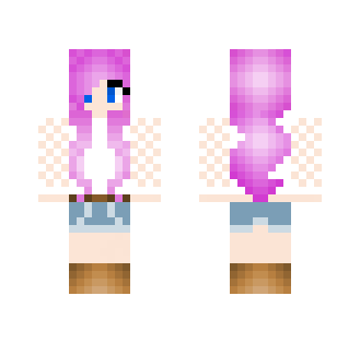 Pretty Pink Hair Girl - Color Haired Girls Minecraft Skins - image 2