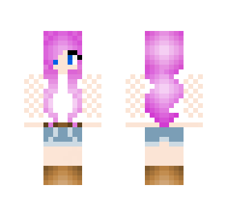Pretty Pink Hair Girl