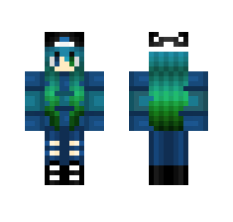Green And Blue Fade Girl