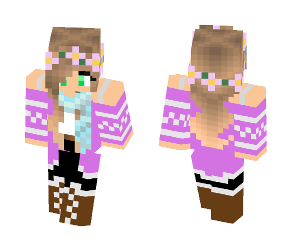 Download Free Spring/Winter Look Skin for Minecraft image 1 Spring/Winter Look - Female Minecraft Skins - image 1