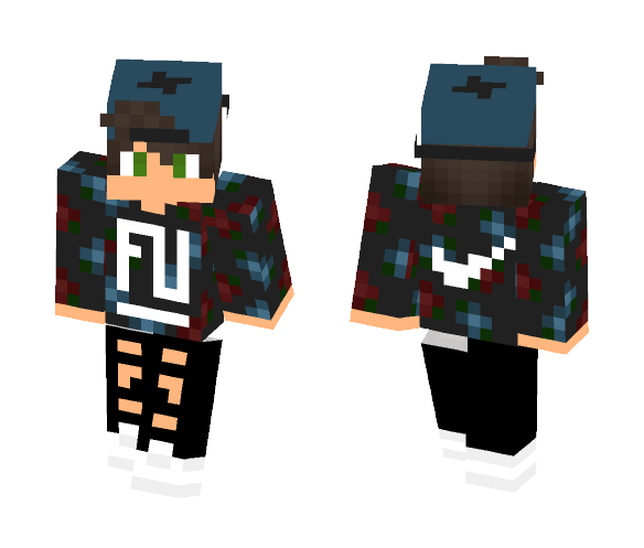 Red Blue Nike Boy - Boy Minecraft Skins - image 1