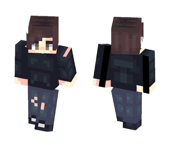 Black Hoodie - Male Minecraft Skins - image 1
