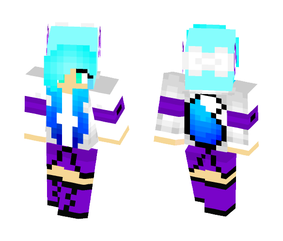 Light Bue Girl Fox - Girl Minecraft Skins - image 1