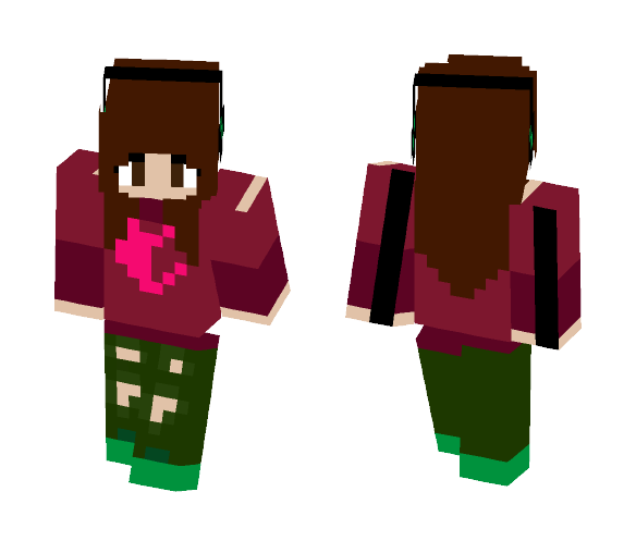 Homestuck Heart Player - Female Minecraft Skins - image 1