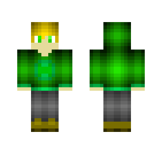 Teenager with green hoodie