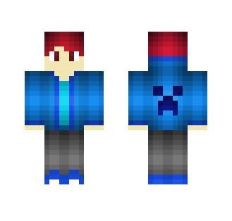 Teenager with blue Creeper Jacket