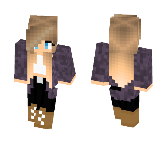 Cute Girl in Wooly Outfit - Cute Girls Minecraft Skins - image 1