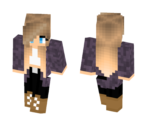 Download Free Cute Girl in Wooly Outfit Skin for Minecraft image 1 Cute Girl in Wooly Outfit - Cute Girls Minecraft Skins - image 1