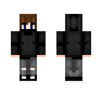 Black Hoodie ~Ūhhh~ - Male Minecraft Skins - image 2