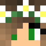 girl with flower crown (me) - Flower Crown Minecraft Skins - image 3