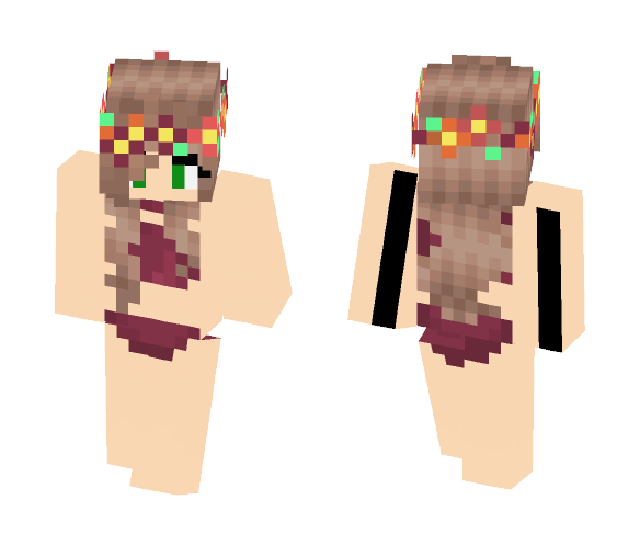 Download Free A Cute Girl In A Bikini Skin for Minecraft image 1 A Cute Girl In A Bikini - Cute Girls Minecraft Skins - image 1
