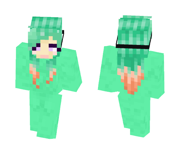 Download Free Skin for SeaFoamAlien Skin for Minecraft image 1 Skin for SeaFoamAlien - Female Minecraft Skins - image 1