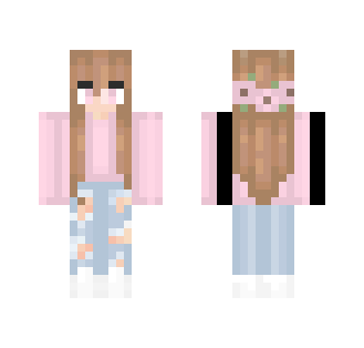 pink sweater girl