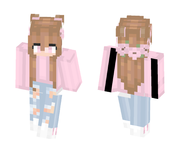 Download Free pink sweater girl Skin for Minecraft image 1 pink sweater girl - Girl Minecraft Skins - image 1