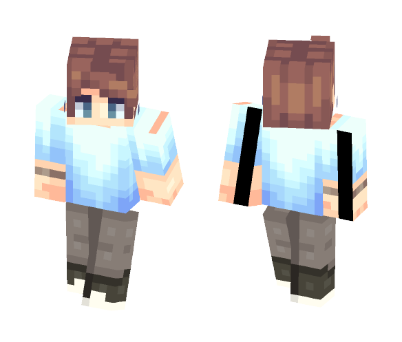 Bright Blue City Lights - Male Minecraft Skins - image 1